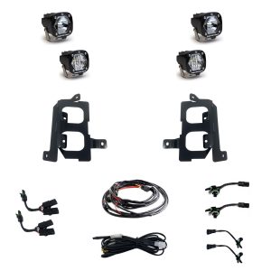 Baja Designs® S1 Dual Fog LED Pocket Light Kit Clear (20-22 GMC Sierra 2500HD/3500HD)