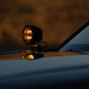 Rigid® 360-Series 4-inch Spot Pair w/Amber PRO Lens & Wiring Harness Rigid® 360-Series 4-inch Spot Pair w/Amber PRO Lens & Wiring Harness