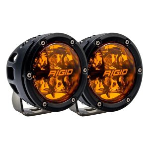 Rigid® 360-Series 4-inch Spot Pair w/Amber PRO Lens & Wiring Harness