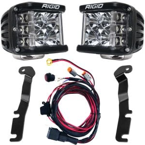 Rigid® D-SS Pro Side Shooter Spot LED A-Pillar Hood Ditch Lights Kit (16-23 Tacoma)