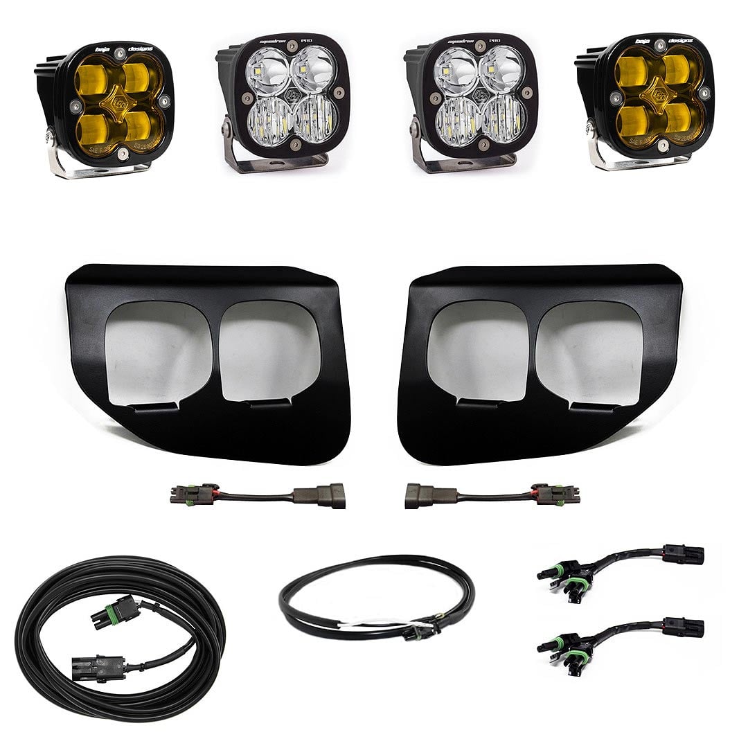 Baja Designs™ Squadron SAE Pro Amber/Clear LED Fog Lights Kit (20-22 Ford F250/F350)