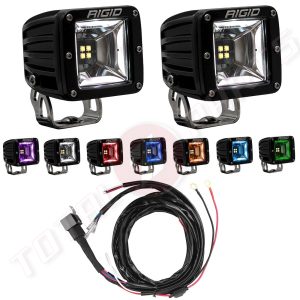 Rigid® Radiance+ Flush Mount Scene LED RGBW (8-Option Backlight) Lights Pair & Harness