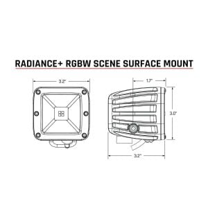 Rigid® 3" Radiance+ Scene LED RGBW Lights Pair 8-Option Backlight & Harness Rigid® 3" Radiance+ Scene LED RGBW Lights Pair 8-Option Backlight & Harness