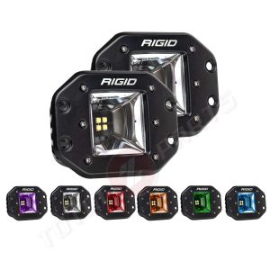 Rigid® Radiance+ Flush Mount Scene LED RGBW (8-Option Backlight) Lights Pair & Harness
