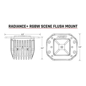 Rigid® Radiance+ Flush Mount Scene LED RGBW Lights Pair (8-Option Backlight) Rigid® Radiance+ Flush Mount Scene LED RGBW Lights Pair (8-Option Backlight)