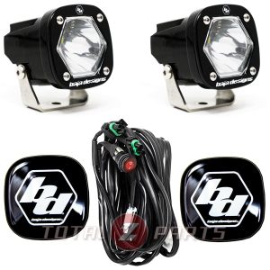 Baja Designs® S1 LED Lights Pair Clear Work/Scene, Amber Rock Guards, Wiring Baja Designs® S1 LED Lights Pair Clear Work/Scene, Amber Rock Guards, Wiring