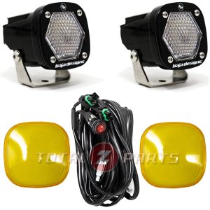 Baja Designs® S1 LED Lights Pair Clear Work/Scene, Amber Rock Guards, Wiring Baja Designs® S1 LED Lights Pair Clear Work/Scene, Amber Rock Guards, Wiring