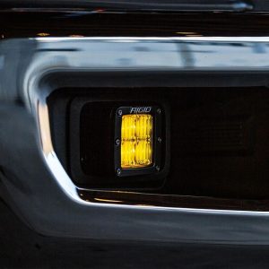 RIGID® D-Series Pro LED SAE J583 Amber LED Fog Pod Lights Pair w/Harness