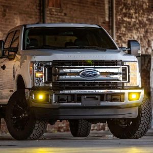 RIGID® D-Series Pro LED SAE J583 Amber LED Fog Pod Lights Pair w/Harness
