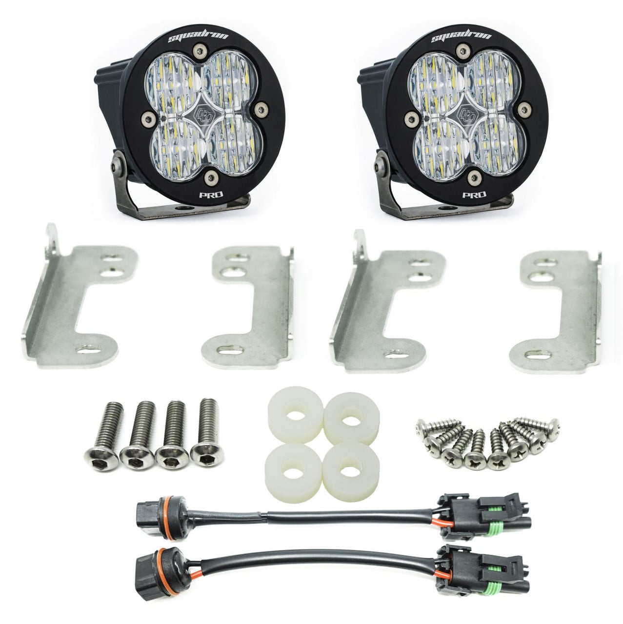 Baja Designs® Squadron-R Pro LED Fog Lights Kit (18-Up  Jeep Wrangler/Gladiator Sahara Bumper)