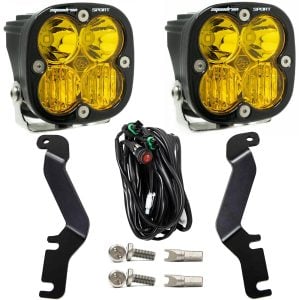 Baja Designs® Squadron Sport Amber Driving/Combo LED Ditch Lights Kit & Security Hardware (14-21 Toyota Tundra)