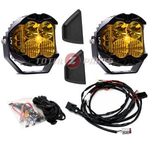 Baja Designs® LP4 Pro LED Clear Driving/Combo Pillar Ditch Fog Light Pair w/Side Glare Shields