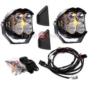Baja Designs® LP4 Pro LED Clear Driving/Combo Pillar Ditch Fog Light Pair w/Side Glare Shields