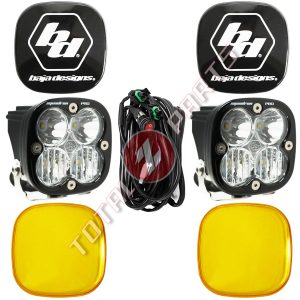 Baja Designs® Squadron Pro LED Pair Driving/Combo Light Kit & Amber, Black Rock Guards