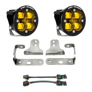 Baja Designs® Squadron SAE Amber LED Fog Lights Kit (18-Up Wrangler, Gladiator w/Sport Bumper)