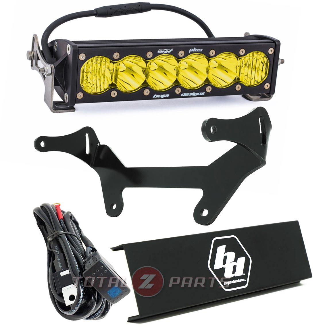 Baja Designs® OnX6+ Can-Am X3 Amber 10-inch LED Shock Mount Kit w/Rock Guard