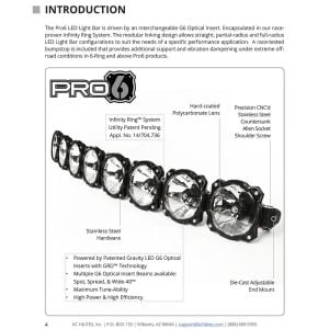 KC HiLites Pro6 Gravity® 57" Combo LED Light Bar 180W Combo Beam 91315 (9-Light) KC HiLites Pro6 Gravity® 57" Combo LED Light Bar 180W Combo Beam 91315 (9-Light)
