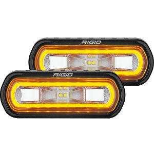 RIGID® SR-L Surface Mount LED Off-Road Spreader Pair (Amber Halo)