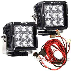 Rigid® D-XL PRO Dually 4-inch Cube Flood LED Lights Pair & Wiring Harness Rigid® D-XL PRO Dually 4-inch Cube Flood LED Lights Pair & Wiring Harness