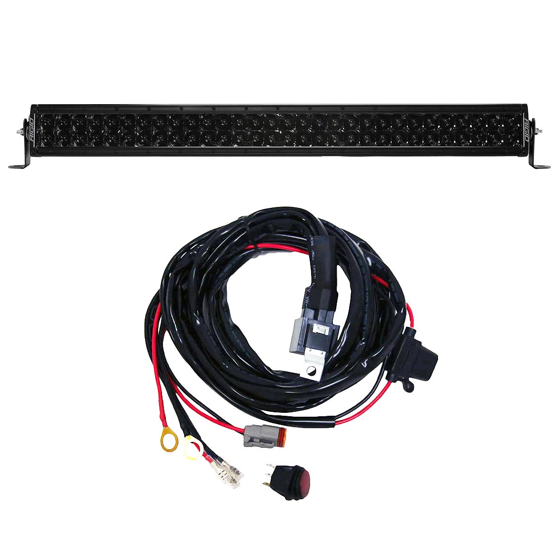 Rigid Industries™ E-Series Spot 30-inch Midnight Pro LED Light Bar & Wire Harness