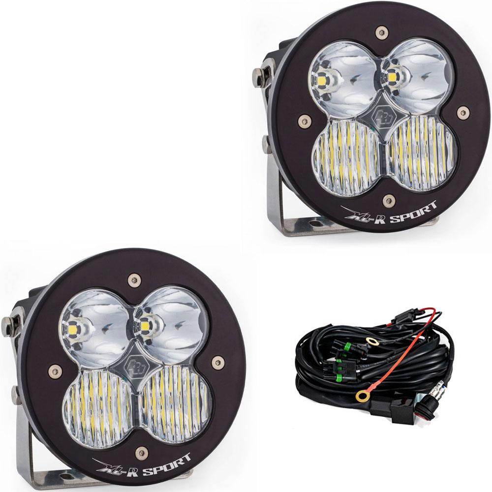 Baja Designs® XL-R Sport Round 5-inch LED Lights Pair Clear Driving/Combo