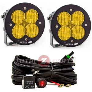 Baja Designs® XL-R 80 Round 5.17-inch LED Fog Pod Lights Pair Amber Wide Cornering