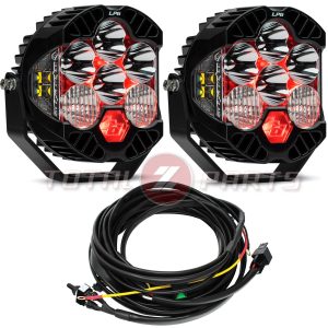Baja Designs® LP6 Pro LED Driving/Combo Red Backlight Light Pair, Toggle Harness