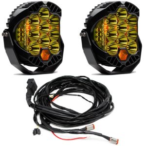 Baja Designs® LP9 Pro LED Amber Spot Lights Pair & Upfitter Harness Kit Baja Designs® LP9 Pro LED Amber Spot Lights Pair & Upfitter Harness Kit