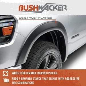Bushwacker® Front & Rear Black Smooth Finish OE Style Fender Flares (23-24 Ford F250/F350) Bushwacker® Front & Rear Black Smooth Finish OE Style Fender Flares (23-24 Ford F250/F350)