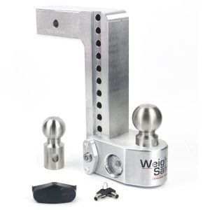 Weigh Safe® 10" Drop Hitch 2.5" Receiver WS10-2.5 w/Tongue Weight Gauge 18,500 LBS