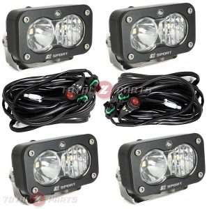 Baja Designs® S2 Sport LED Lights Driving/Combo Clear (2 Pairs, 2 Wiring Harnesses)