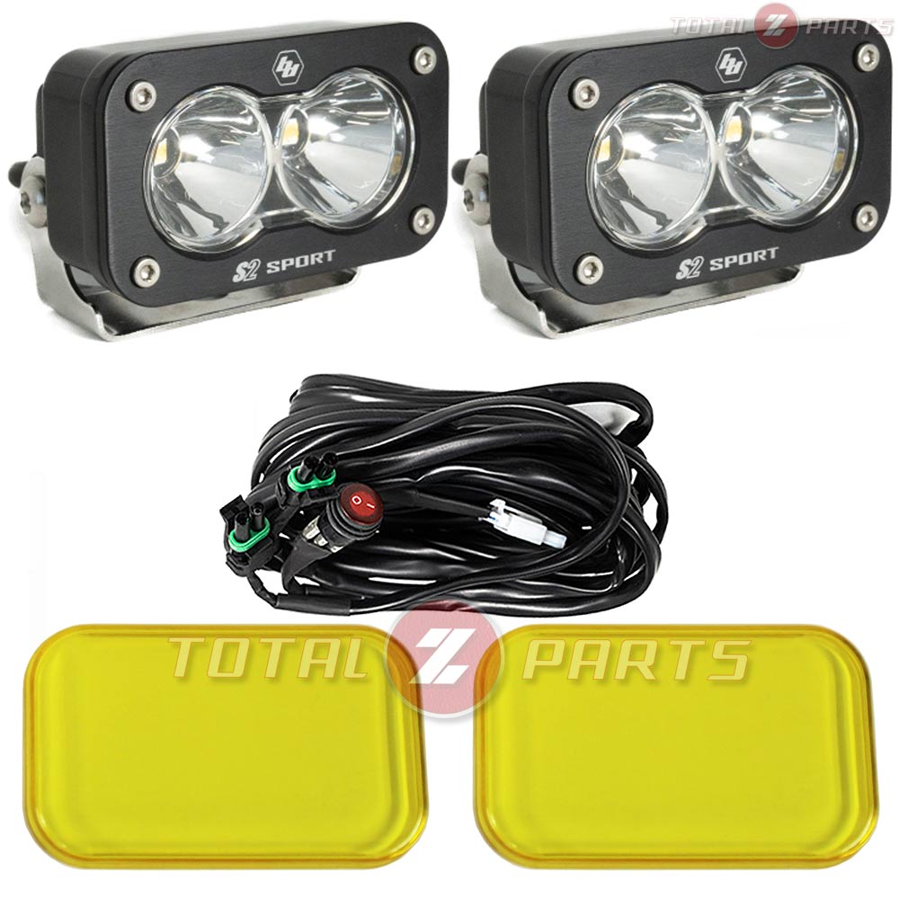 Baja Designs™ S2 Sport Clear Spot LED Lights Pair, Rock Guards, Wiring Harness Baja Designs™ S2 Sport Clear Spot LED Lights Pair, Rock Guards, Wiring Harness