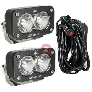 Baja Designs™ S2 Sport Clear Spot LED Lights Pair, Rock Guards, Wiring Harness Baja Designs™ S2 Sport Clear Spot LED Lights Pair, Rock Guards, Wiring Harness
