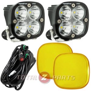 Baja Designs® Squadron Pro LED Pair Clear Spot Lights & Rock Guards