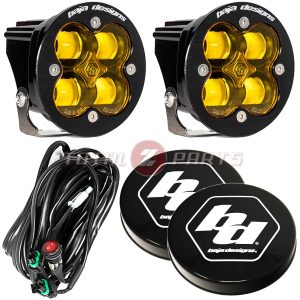 Baja Designs™ Squadron-R SAE LED Amber Fog Lights Pair, Harness & Rock Guards Baja Designs™ Squadron-R SAE LED Amber Fog Lights Pair, Harness & Rock Guards
