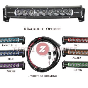 Rigid Industries® 20" Radiance+ Curved RGBW 8-Option Backlight LED Light Bar & Harness