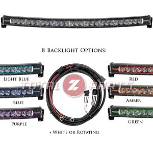 Rigid Industries® 50" Radiance+ Curved RGBW 8-Option Backlight LED Light Bar w/Harness