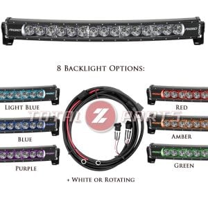 Rigid Industries® 30" Radiance+ Curved RGBW 8-Option Backlight LED Light Bar & Harness