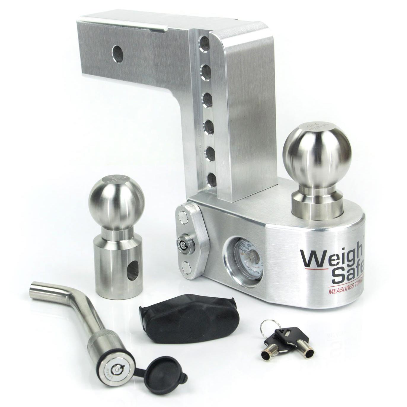 Weigh Safe® 6″ Drop Hitch 2.5″ Receiver w/ Tongue Weight Gauge 18500LBS