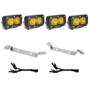 Baja Designs® S2 Sport Amber Dual Fog Pocket LED Lights Kit (2024+ Toyota Tacoma)