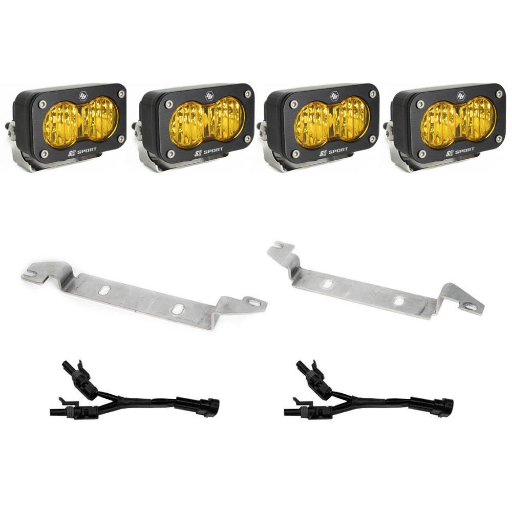 Baja Designs® S2 Sport Amber Dual Fog Pocket LED Lights Kit (22-24 Toyota Tundra)
