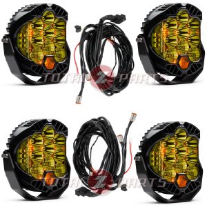 Baja Designs® 4 x LP9 Pro™ Amber LED Driving/Combo Lights & Upfitter Wiring Harnesses