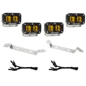 Baja Designs® S2 SAE Amber Dual Fog Pocket LED Lights Kit (2024 Toyota Tacoma)