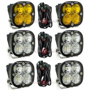 Baja Designs® 6 x Squadron Sport Driving/Combo LED Fog Lights (4 Clear, 2 Amber)