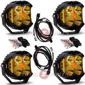 Baja Designs® (4) LP4 Pro 5-inch LED Amber Driving/Combo Pod Lights & Wiring Harnesses