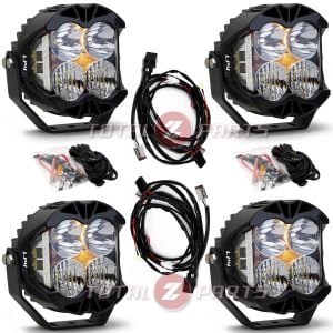Baja Designs® (4) LP4 Pro 5-inch LED Clear Driving/Combo Pod Lights & Wiring Harnesses