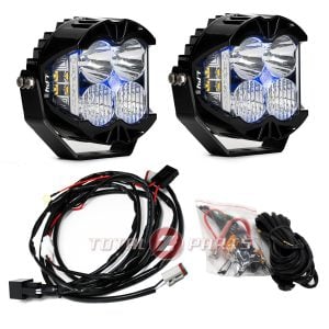 Baja Designs® LP4 Pro LED Clear Driving/Combo Ditch Fog Light Pods Pair (Blue Backlight)