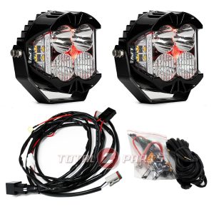 Baja Designs® LP4 Pro LED Clear Driving/Combo Ditch Fog Light Pods Pair (Red Backlight)