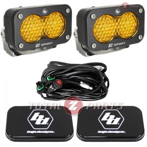 Baja Designs™ S2 Sport LED Lights Amber Work/Scene Pair & Rock Guards