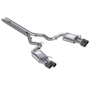 MBRP® Armor Pro Stainless Exhaust Quad Exit w/ Carbon Tips (18-23 Ford Mustang 5.0 V8)